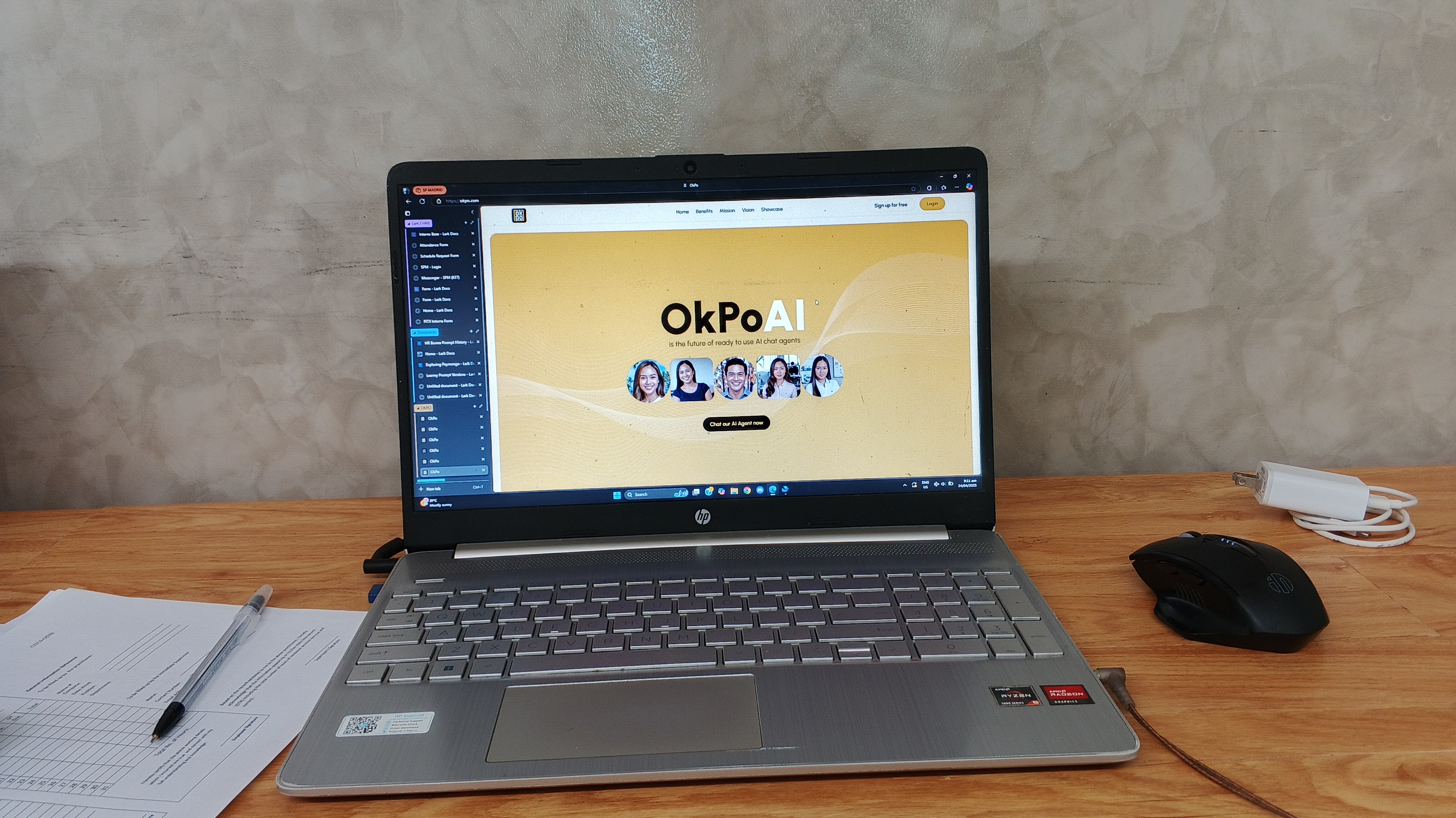 OkPoAI interface during OJT