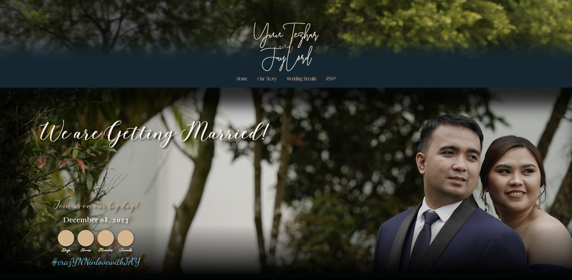 Screenshot of Online Wedding Invitation with RSVP project by Jeff Mathew Garcia